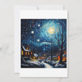 クリスマスの星空の夜 招待状 (正面)