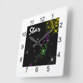 クリスマスの星 スクエア壁時計 (傾斜)