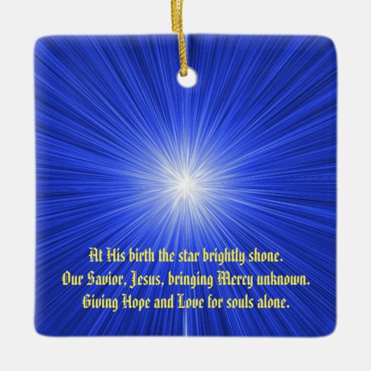 クリスマスの星 セラミックオーナメント (正面)