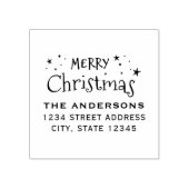 クリスマスの星 家族の名前 返信先住所 ラバースタンプ (インプリント)