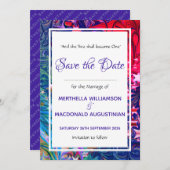 クリスマスの星 |抽象芸術冬フェスティバル結婚ズ セーブザデート (正面/裏面)