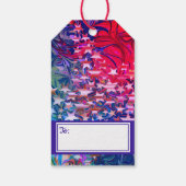 クリスマスの星 |抽象芸術冬 |パープルカスタム ギフトタグ (裏面)