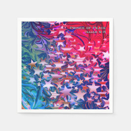 クリスマスの星 |抽象芸術 |フェスティバルカスタム紙 スタンダードカクテルナプキン