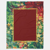 クリスマスの星 |抽象芸術 |緑のフェスティバル フリースブランケット (正面)