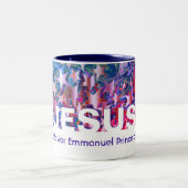 クリスマスの星 | JESUS |カスタマイズ可能な抽象芸術 ツートーンマグカップ (中央)