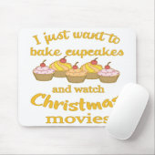 クリスマスの映画とお菓子作り マウスパッド (マウス)