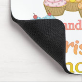 クリスマスの映画とカップケーキ マウスパッド (コーナー)