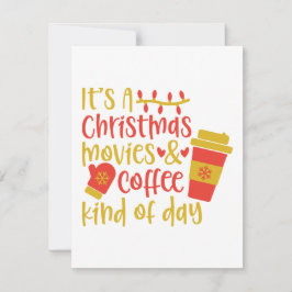 クリスマスの映画とコーヒーの日だね シーズンカード