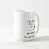 クリスマスの映画とホットチョコレートの日にぴったり コーヒーマグカップ (正面右)