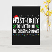 クリスマスの映画を全て見る可能性が最も高い カード (黄色い花)