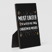 クリスマスの映画を最もよく見る人 フォトプラーク (側面)