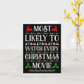 クリスマスの映画を最もよく見る カード (黄色い花)