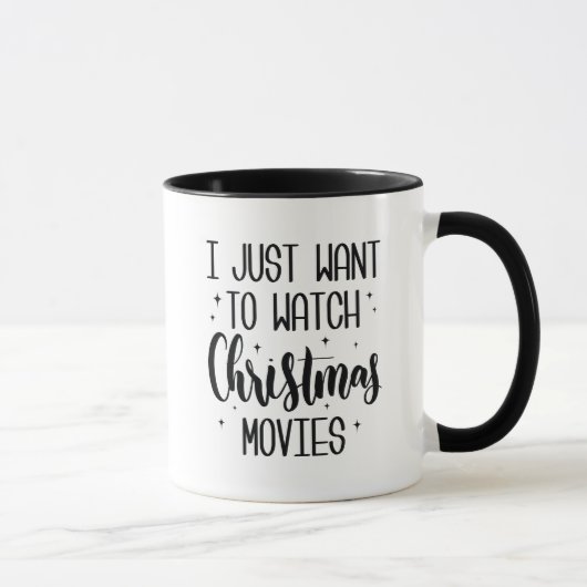 クリスマスの映画を見る マグカップ (右)
