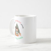 クリスマスの時のみ朝の人マグ コーヒーマグカップ (正面左)