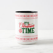 クリスマスの時はメリークリスマスの飾りマグ ツートーンマグカップ (中央)