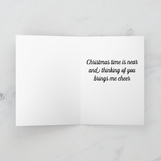 クリスマスの時は考え君の時だ シーズンカード (内部)