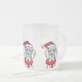 クリスマスの時期だ フロストグラスマグカップ (正面右)