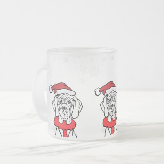 クリスマスの時期だ フロストグラスマグカップ (正面左)