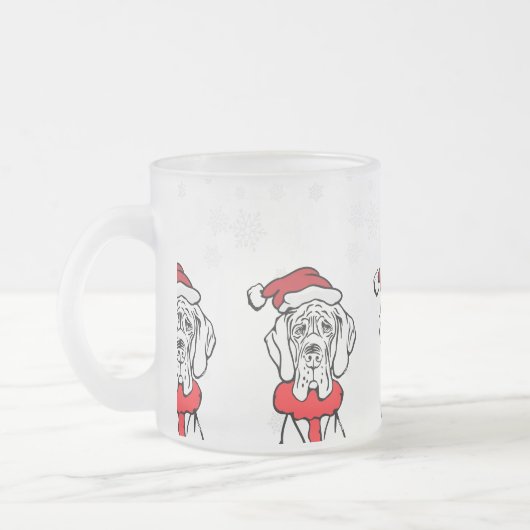 クリスマスの時期だ フロストグラスマグカップ (左)