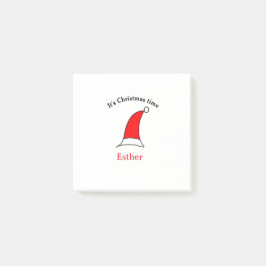クリスマスの時期 サンタの赤い帽子 名前 シンプルで楽しい ポストイット
