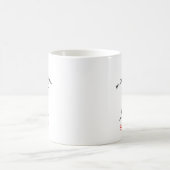 クリスマスの時期、サンタの赤い帽子 名前 シンプル 可愛い コーヒーマグカップ (中央)