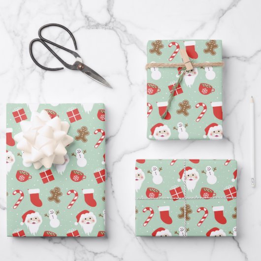 クリスマスの時期   ラッピングペーパーシート (正面)
