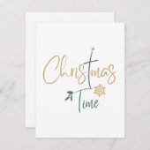 クリスマスの時間の美しいデザイン-カスタマイズカード シーズンカード (正面/裏面)