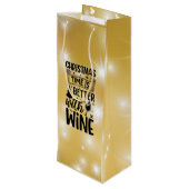 クリスマスの時間はワインと良い – ワイン抱き枕 ワインギフトバッグ (裏面アングル)