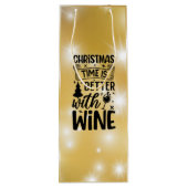 クリスマスの時間はワインと良い – ワイン抱き枕 ワインギフトバッグ (裏面)