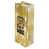 クリスマスの時間はワインと良い – ワイン抱き枕 ワインギフトバッグ (正面アングル)