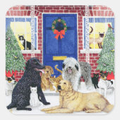 クリスマスの暖かさ スクエアシール (正面)