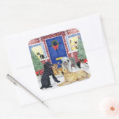 クリスマスの暖かさ スクエアシール (封筒)