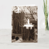 クリスマスの暖かさ、喜び、愛 シーズンカード (正面)