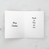 クリスマスの暖かさ、喜び、愛 シーズンカード (内部)