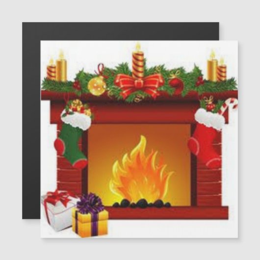 クリスマスの暖炉 (正面/裏面)