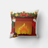 クリスマスの暖炉 クッション (裏面)