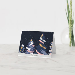 クリスマスの暗い空のカード サンキューカード