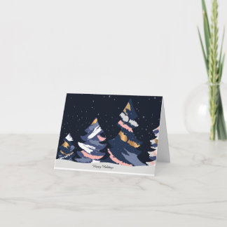クリスマスの暗い空のカード サンキューカード