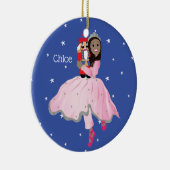 クリスマスの暗い髪のバレリーナ クララ セラミックオーナメント (右)