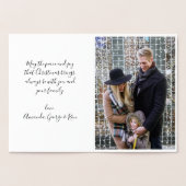 クリスマスの書道写真すてきを持っている 箔カード (内部)