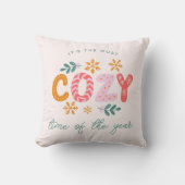 クリスマスの最も居心地の良い時ストライプの間 クッション (正面)