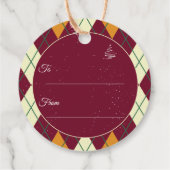 クリスマスの最も素晴らしい時アーガイル間 フェイバータグ (裏面)