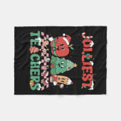 クリスマスの最も陽気な先生の束かわいいグルービーX フリースブランケット (正面(横))