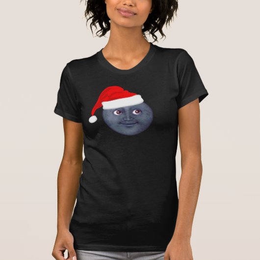 クリスマスの月のEmojiのTシャツ Tシャツ (正面)