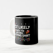 クリスマスの服を揃えるのが嫌いな人 ツートーンマグカップ (正面左)