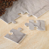 クリスマスの服を着て眠っているかわいい秋田犬 ジグソーパズル (側面)