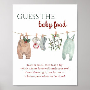 クリスマスの服 赤ちゃんの離乳食当てゲーム ポスター