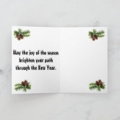 クリスマスの望楼カード、メリークリスマス シーズンカード (内部)