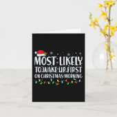 クリスマスの朝に最初に起きそうである カード (黄色い花)