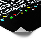 クリスマスの朝に最初に起きそうである ポスター (角)